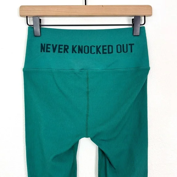 Peloton Spiritual Gangster Kendall Toole Never Knocked Out Ribbed Leggings XS/S - Picture 9 of 10